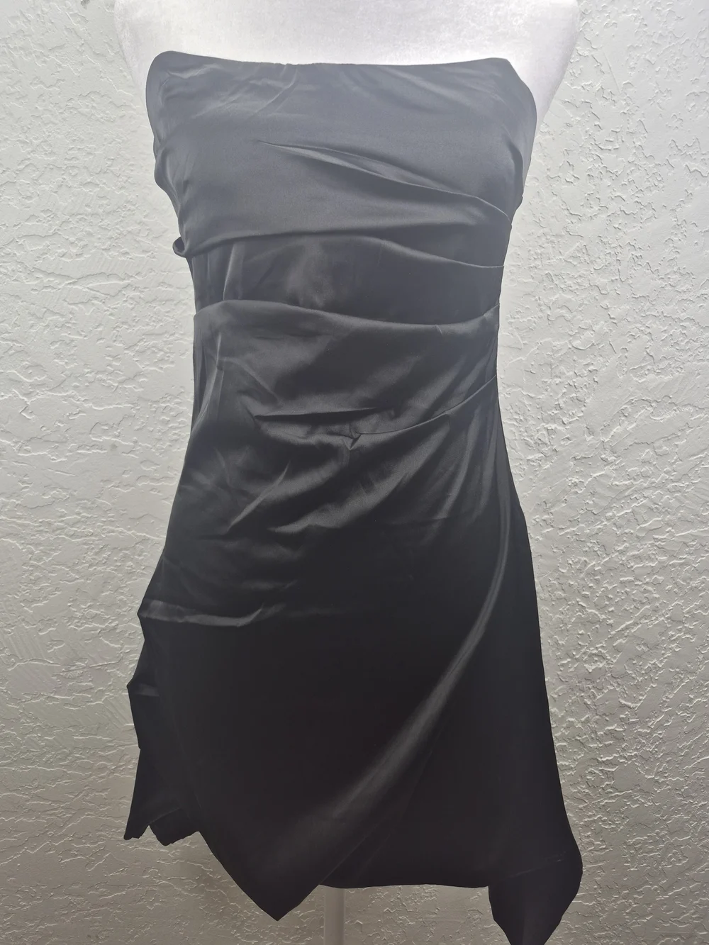 14/16 Black Strapless Handkerchief Hem Dress - Big Girls